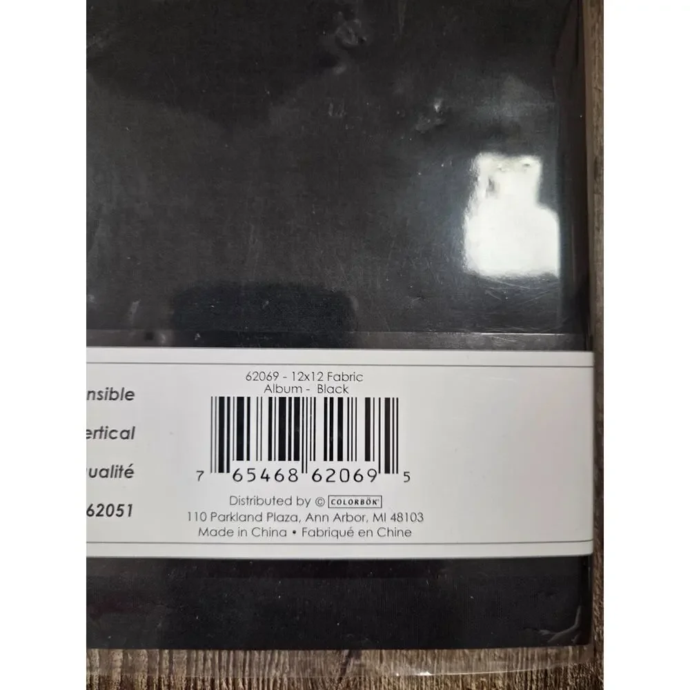 Colorbok Post Bound Album 12 x 12 inch Black Fabric NEW Photo Scrapbooking